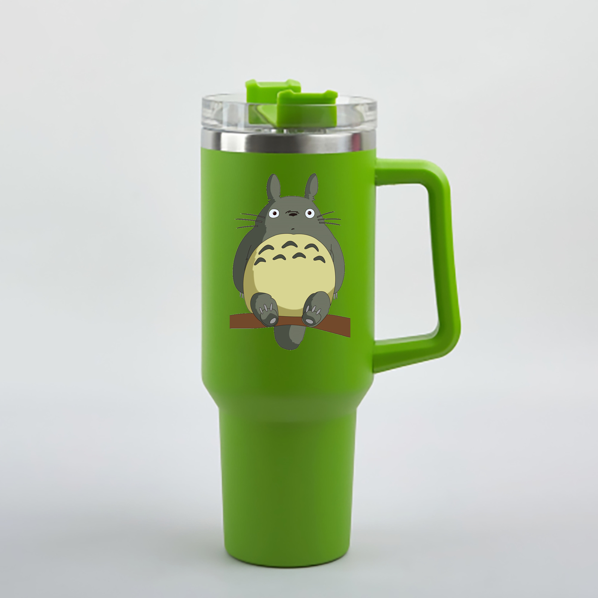 （画像用） となりのトトロ 草壁メイ 草壁サツキ My Neighbor Totoro Satsuki Kusakabe Mei Kusakabe 1200mL車用タンブラー - クリスタルステッカー（プラスチックストロー付き）